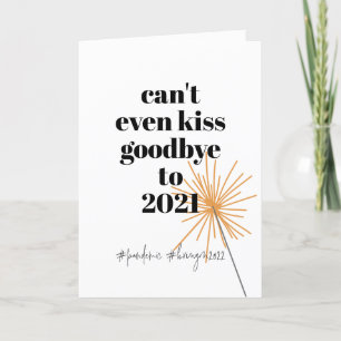 New Year No Kisses 2021 Do-Over Funny Humour  Holiday Card