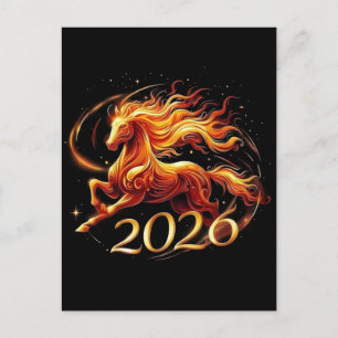 New Year of the Horse, 2026, New Year postcard, Postcard