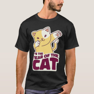 New Year of the Rabbit Dabbing Dab Cat Chinese Zod T-Shirt
