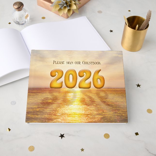 New Year on the Horizon Guest Book (Front Open)