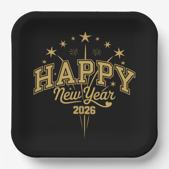 New Year Paper Plate (Front)