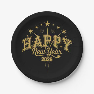 New Year Paper Plate