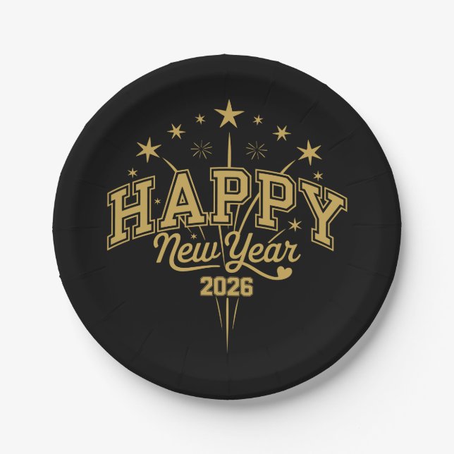 New Year Paper Plate (Front)