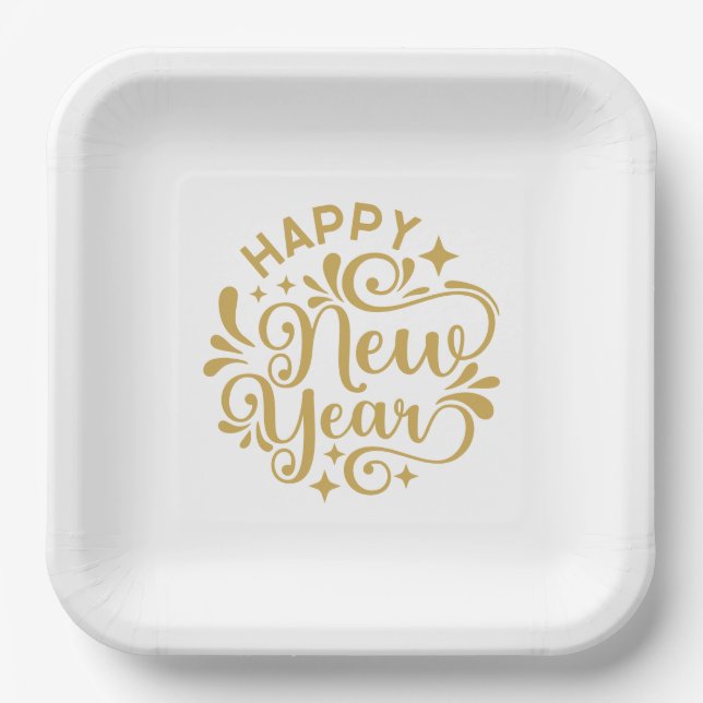 New Year Paper Plate (Front)