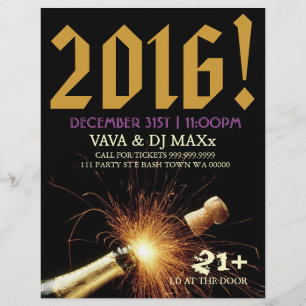New Year Party Event Announcement Flyer
