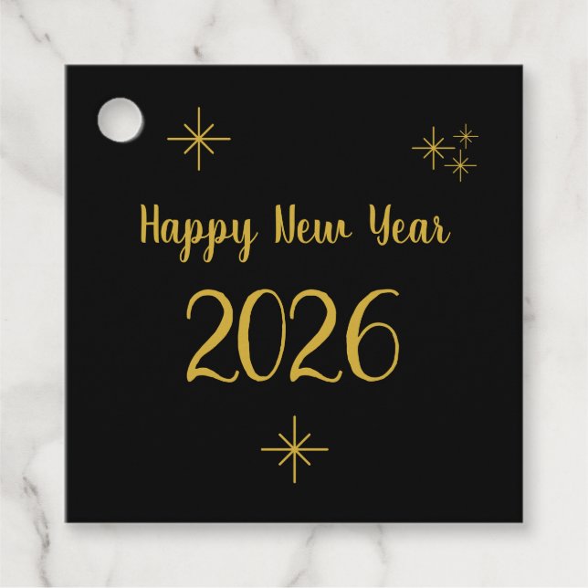 New Year Party Favour Tags (Front)