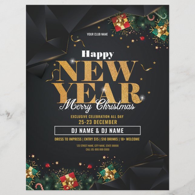 New Year Party Flyer Template (Front)