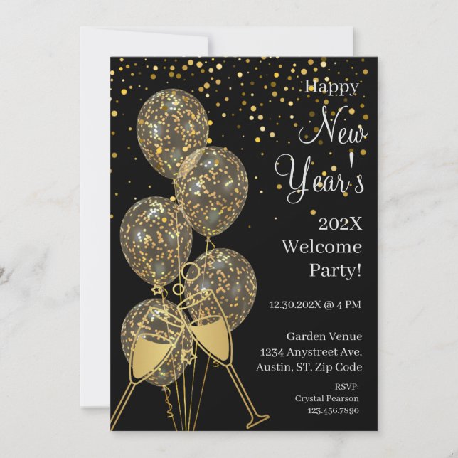 New Year party   Invitation (Front)