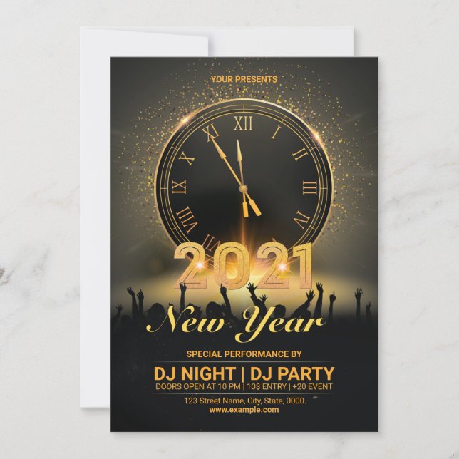 New Year Party Invitation Flyer (Front)