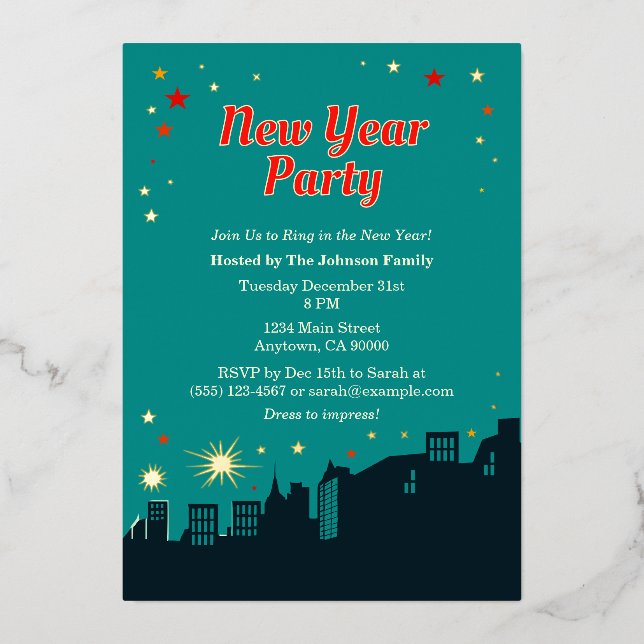 New Year Party Mid-Century Modern Style (Front)