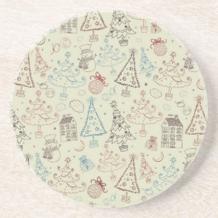 New year pattern coaster