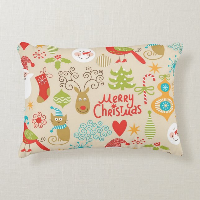 New year pattern decorative cushion (Front)