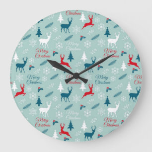 New year pattern large clock