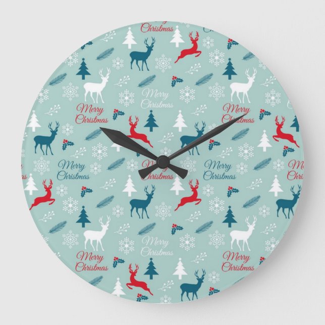 New year pattern large clock (Front)
