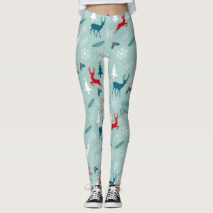 New year pattern leggings