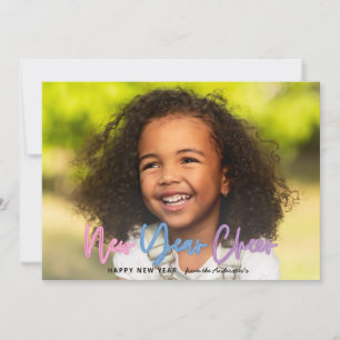 New year photo bright modern colourful neon announcement