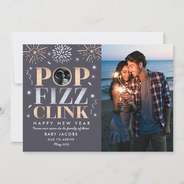 New Year Pregnancy Announcement New Year 2019 (Front)