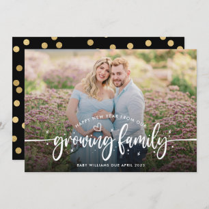 New Year Pregnancy Photo  Announcement