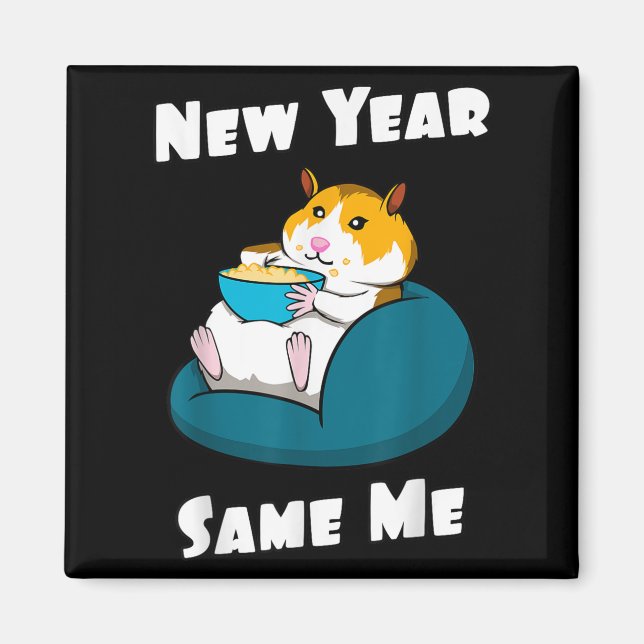 New Year Resolution New Year Same Me Funny Cute Fa Magnet (Front)