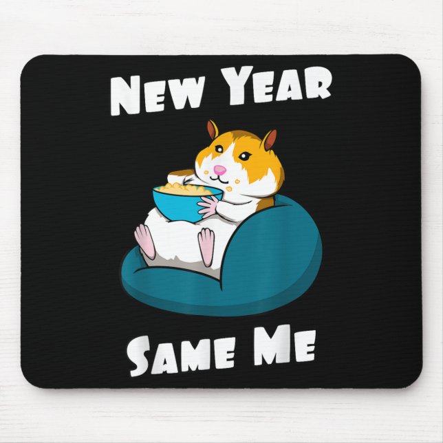 New Year Resolution New Year Same Me Funny Cute Fa Mouse Mat (Front)