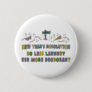 New Year Resolutions Funny Gift 6 Cm Round Badge