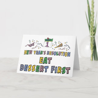 New Year Resolutions Funny Gift Holiday Card