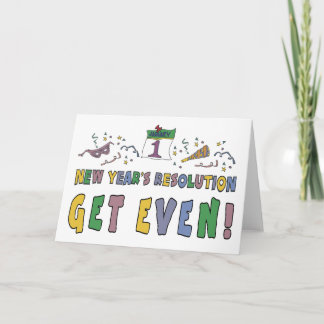 New Year Resolutions Funny Gift Holiday Card