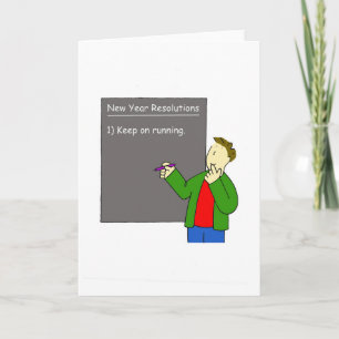 New Year Resolutions Keep on Running Holiday Card