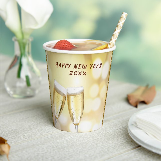 New Year’s Eve & Day Toast Celebration Party Paper Cups (Insitu)