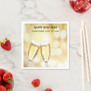 New Year’s Eve & Day Toast Celebration Party Paper Napkin