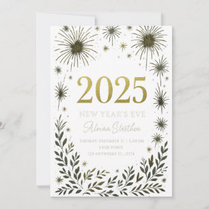 New Year’s Eve Invitation – Luxury Black & Gold De