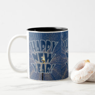 New Year s Lights Two-Tone Coffee Mug