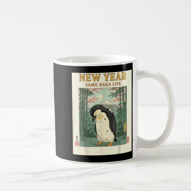 New Year Same Baka Life Penguin New Year 2026 Reso Coffee Mug (Right)