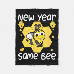 New Year Same Bee Meme Funny New Years Eve Fleece Blanket