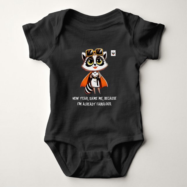 New Year, Same Me dark Baby Bodysuit (Front)