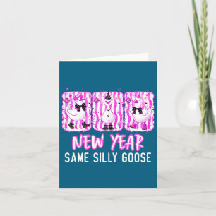 New Year, Same Silly Goose Coquette Bow - Women's Card
