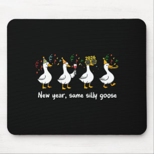 New Year Same Silly Goose Family Matching New Year Mouse Mat