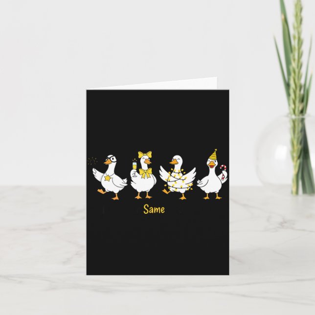 New Year Same Silly Goose Funny 2026 New Year Teac Card (Front)