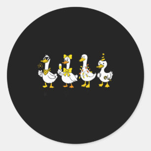 New Year Same Silly Goose Happy New Year 2026 Cele Classic Round Sticker