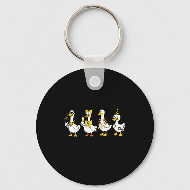 New Year Same Silly Goose Happy New Year 2026 Cele Key Ring (Front)