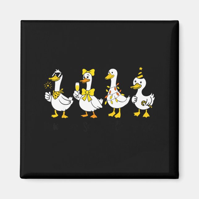 New Year Same Silly Goose Happy New Year 2026 Cele Magnet (Front)
