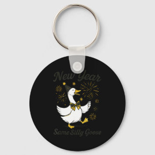 New Year Same Silly Goose New Year's Eve Party Fir Key Ring