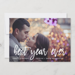 New Year Script   Best Year Ever Photo Holiday Card
