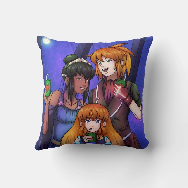 New Year Space Celebration Cushion (Back)