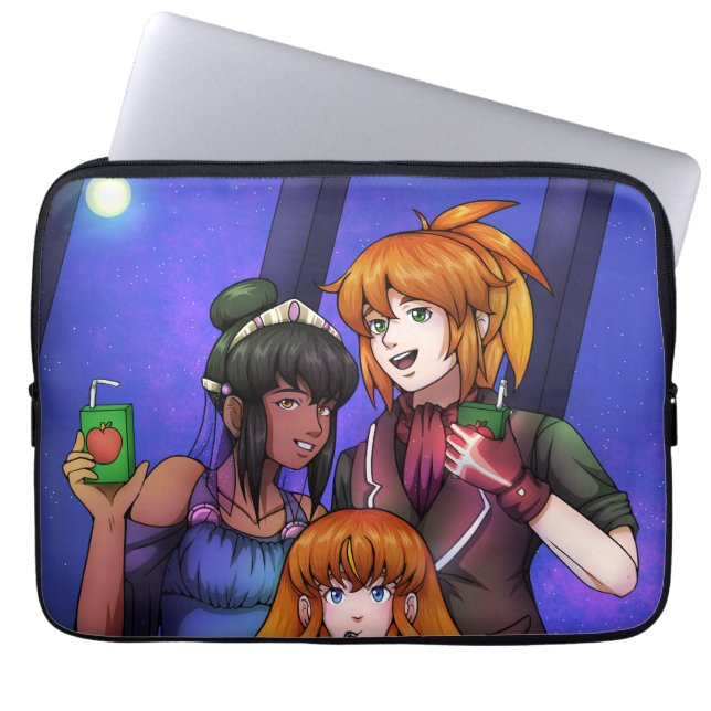 New Year Space Celebration Laptop Sleeve (Front)
