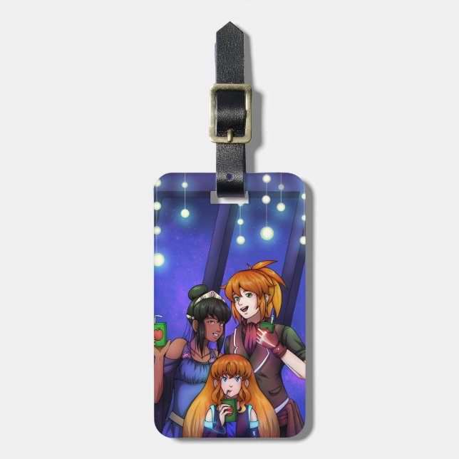 New Year Space Celebration Luggage Tag (Front Vertical)