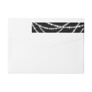 New Year Sparkling Lights Holiday Address Labels