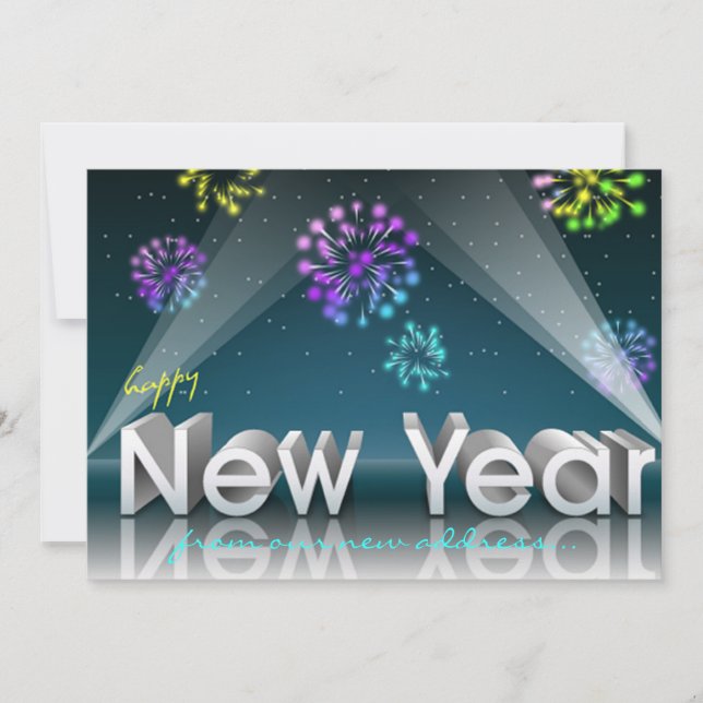 New Year Spotlights Invitation (Front)