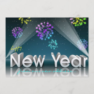 New Year Spotlights Invitation