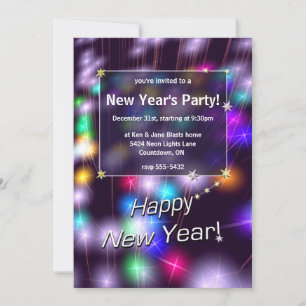 New Year Star Lights Invitation